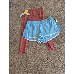 NWT All In Motion Women's XXL Activewear Set: Rose Leggings & Blue Dolphin...